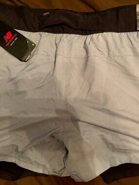 New Balance Q-Speed 5" 2-in-1 Short running shorts  - silver w/black - Size 2XL